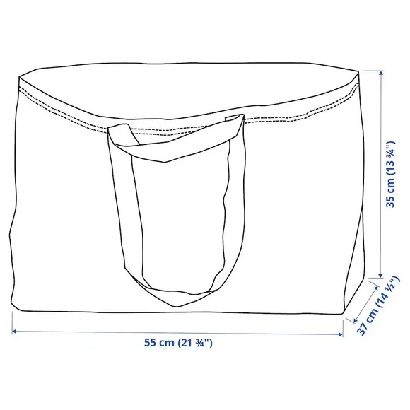 1 blue Ikea bag STURDY for shopping laundry storage or gift carrying spacious - Picture 2 of 9